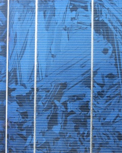 The unexpected beauty of poly-crystalline panel up close. 